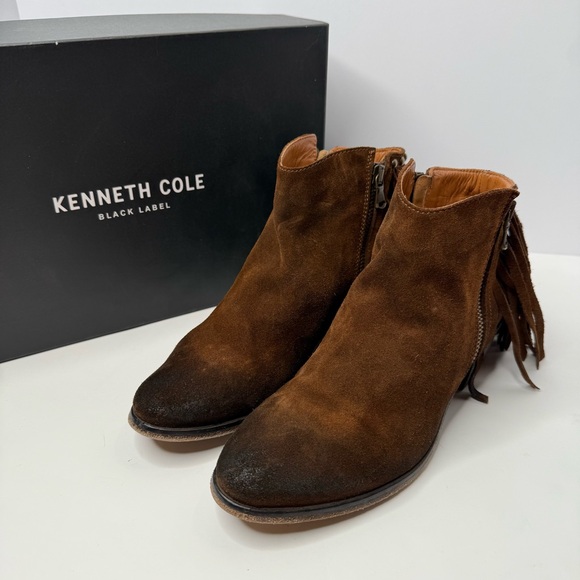 Kenneth Cole Black Label Amelia Western Fringe Ankle Bootie - Picture 2 of 10